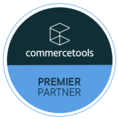 The commercetools Premier status logo for partners
