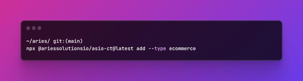 code on a purple gradient background